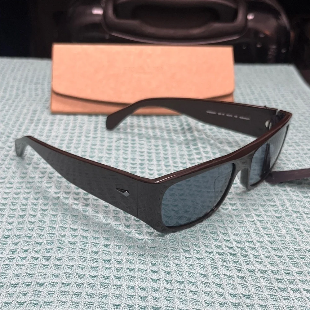 Rag & Bone Brown Rectangular Sunglasses